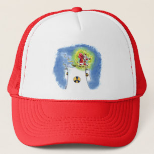 Nuked Santa Claus red and white foam trucker hat