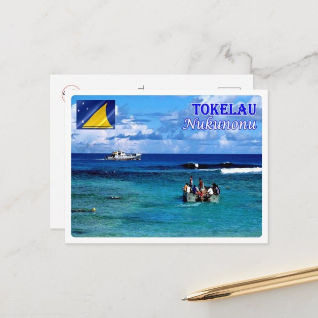 Nukunonu - Tokelau - Sea View - Postcard (Front/Back In Situ)