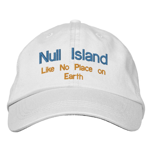 Null Island Embroidered Baseball Cap (Front)
