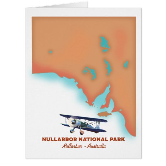 Nullarbor National Park Australia map Cards (Front)