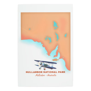 Nullarbor National Park Australia map Metal Print