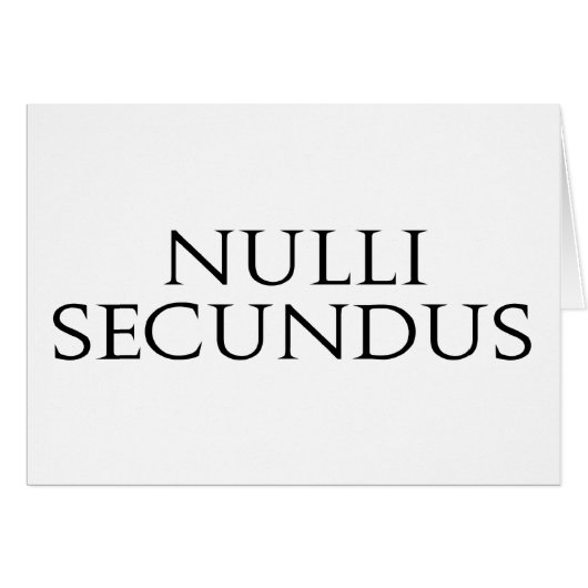 Nulli Secundus Cards (Front Horizontal)