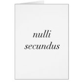 nulli secundus second to none (Front)