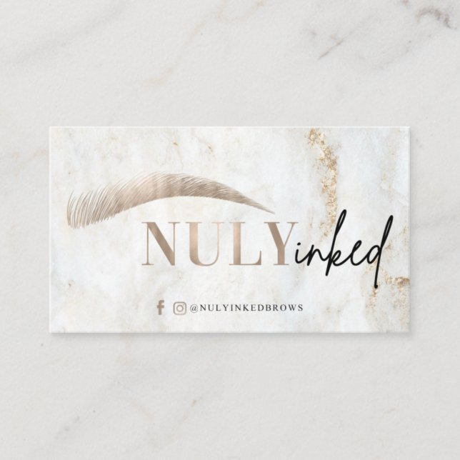 Nuly Inked | Not Editable Template Business Card (Front)