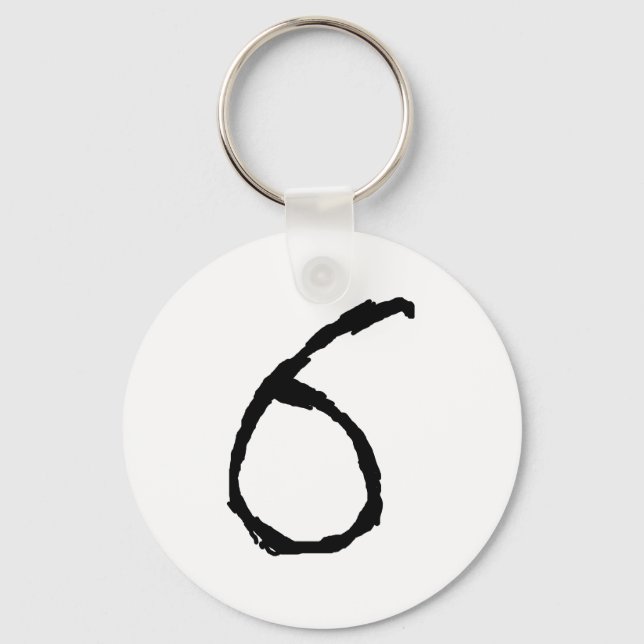 Number6 Keychain (Front)