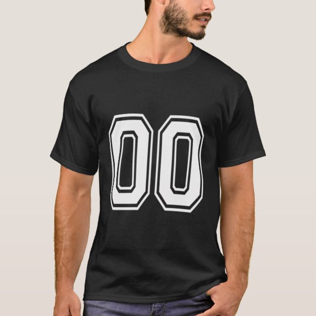 Number 00 In Black T-Shirt (Front)