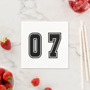 Number 07 napkins