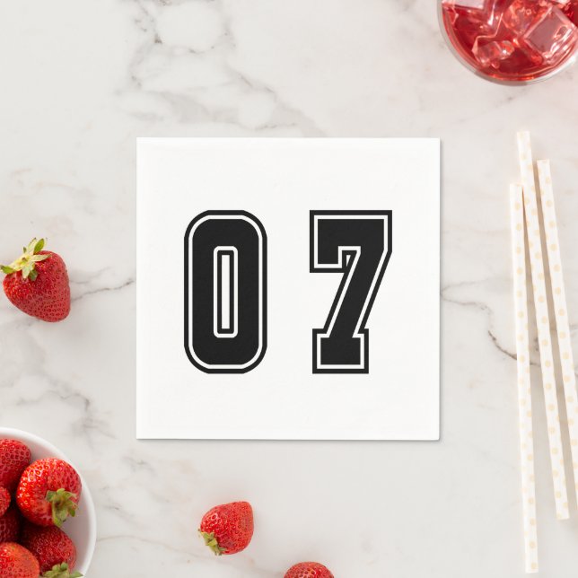 Number 07 napkins (Insitu)