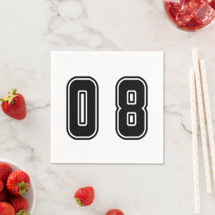 number 08 napkins