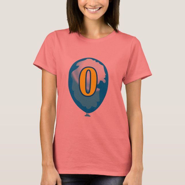 Number 0 balloon T-Shirt (Front)