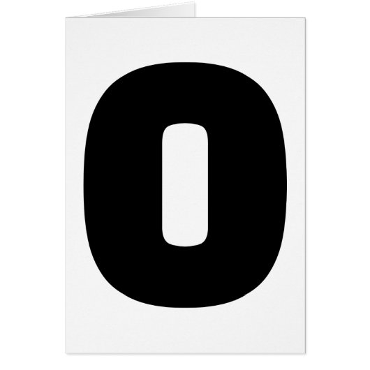 Number 0 zero cards (Front)
