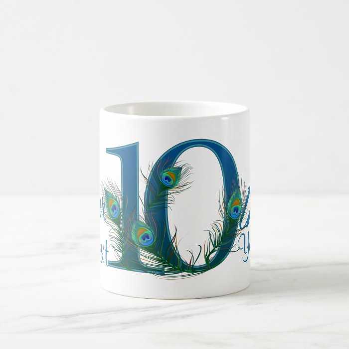 Number 10 / 10th numeric 100% custom mug