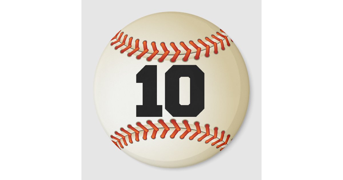 Number 10 Baseball Magnet | Zazzle