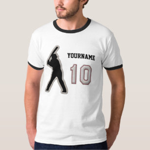 Number 10 Hitter Uniform - Cool Baseball Stitches T-Shirt