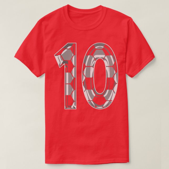 Number 10 Jersey 10 Mom Player Fan 1 T-Shirt (Design Front)