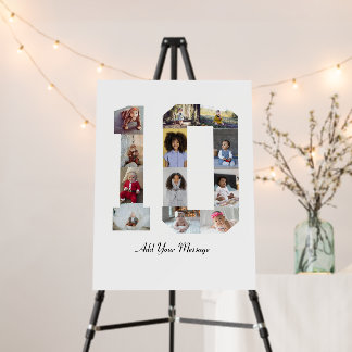 Number 10 Photo Collage Foam Board