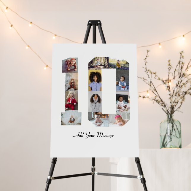 Number 10 Photo Collage Foam Board (In Situ (Stand))