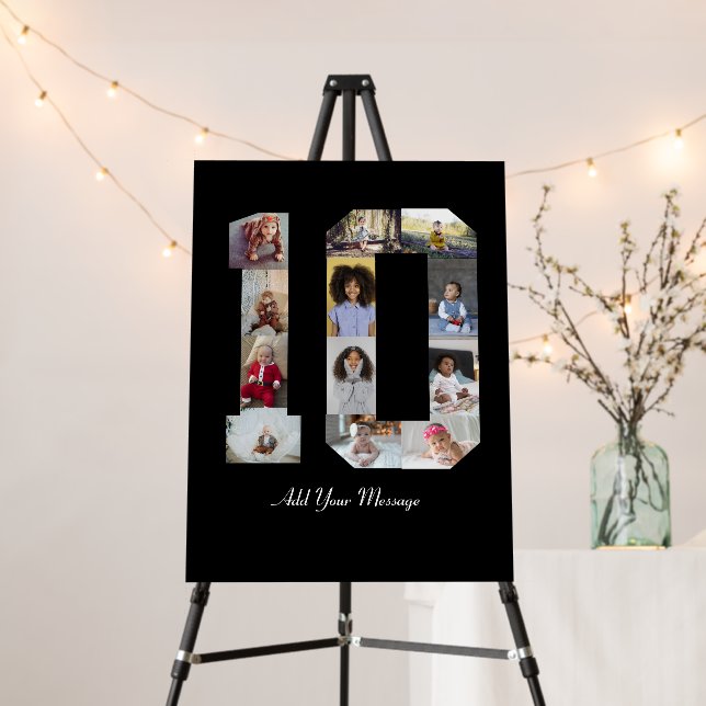 Number 10 Photo Collage Foam Board (In Situ (Stand))