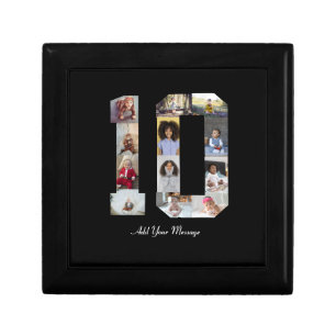 Number 10 Photo Collage Gift Box