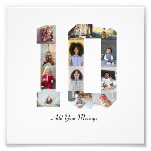 Number 10 Photo Collage Print