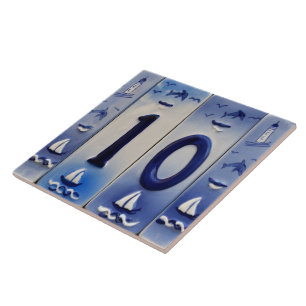 Number 10, Seaside Delft. Ceramic Tile