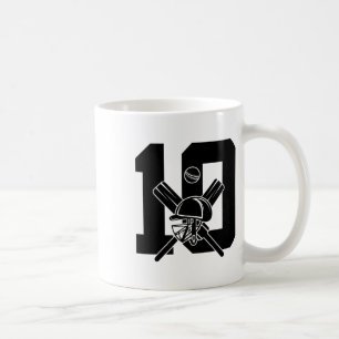 Number 10 Years Cricket 10th Birthday Coffee Mug