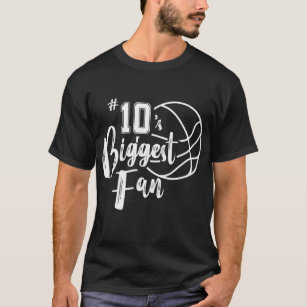 Number 10's Biggest Fan Basketball Player Mom Dad T-Shirt