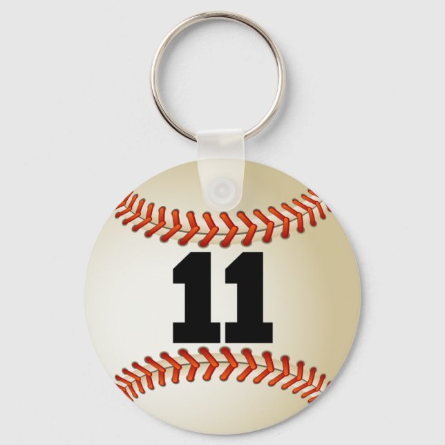 Number 11 Baseball Keychain (Front)