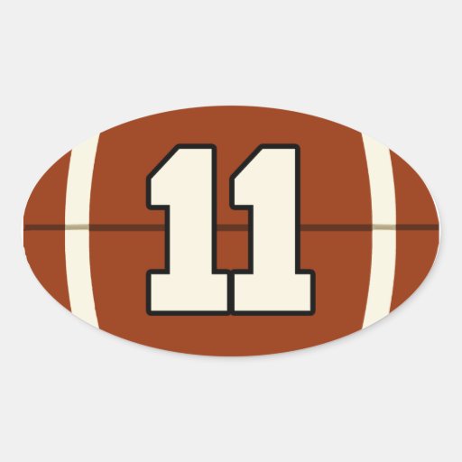 Number 11 Football Sticker. | Zazzle