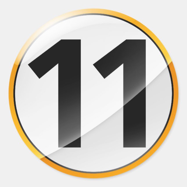 Number 11 gold sticker (Front)