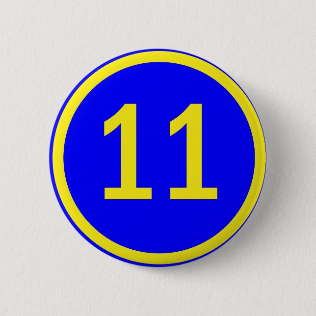 number 11 in a circle button (Front)