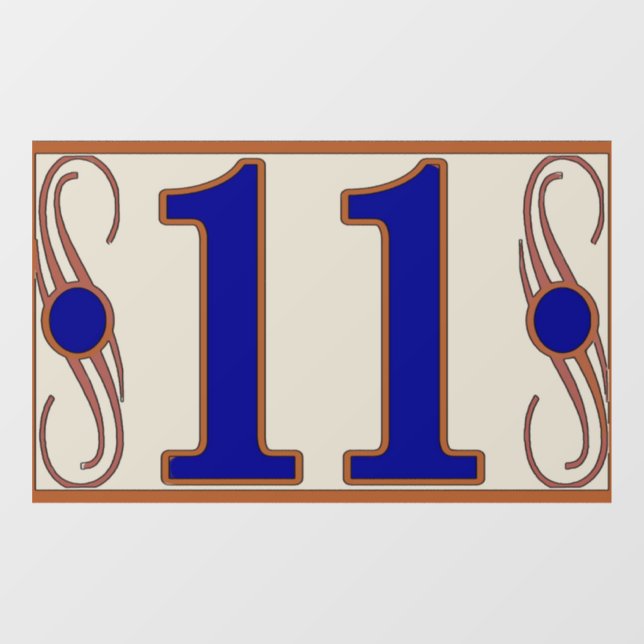 Number 11 window cling (Sheet)
