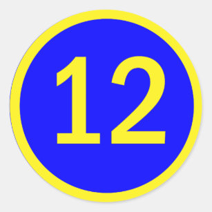 Jersey number 12 Sticker for Sale by bellacommorato