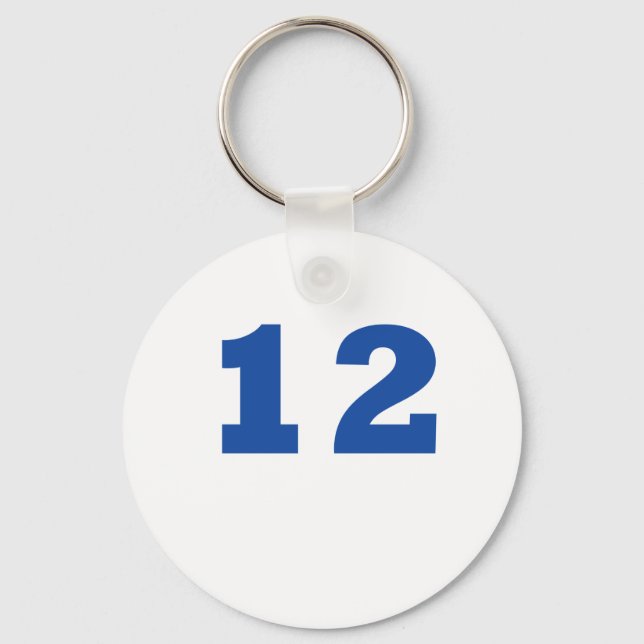 Number 12! keychain (Front)