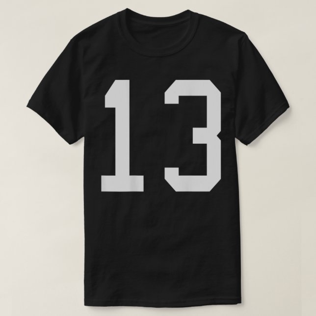 Number 13 Back Design Soccer Training  T-Shirt (Design Front)