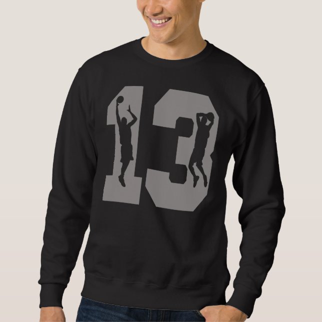 Number 13 Basketball Players Sweatshirt (Front)