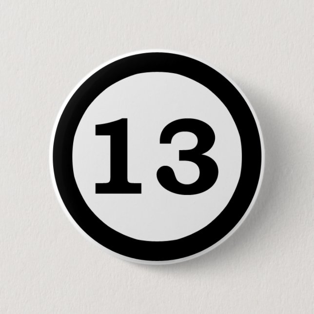 Number 13 button (Front)