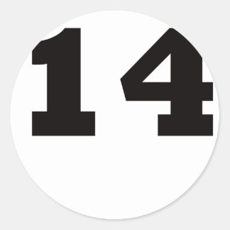 Number 14 Stickers | Zazzle