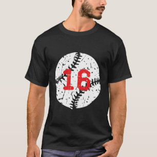 Number 16 Baseball Player Number 16 T-Shirt