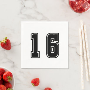 Number 16 napkins