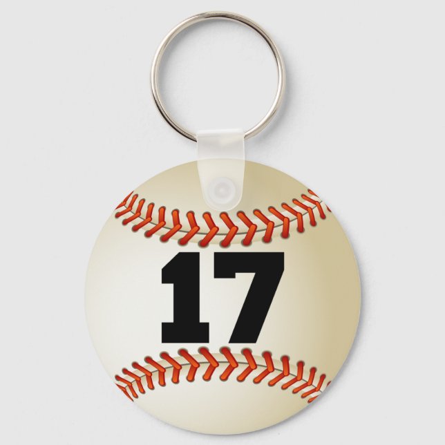 Number 17 Baseball Keychain (Front)
