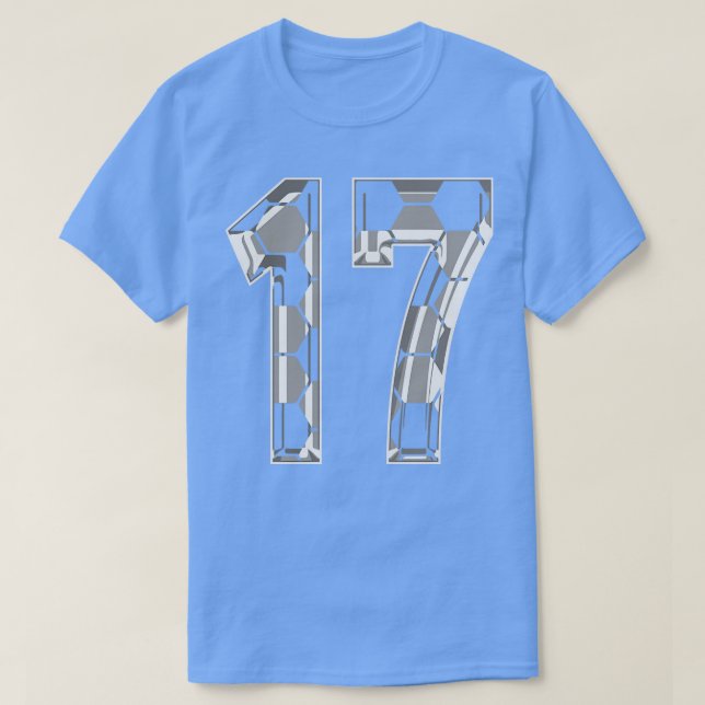Number 17 Jersey 17 Mom Player Fan T-Shirt (Design Front)
