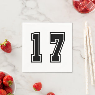 Number 17 napkins