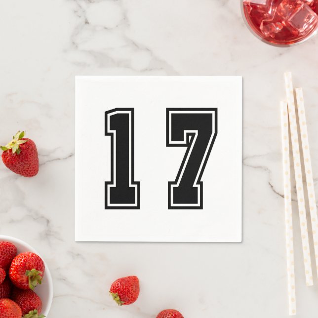 Number 17 napkins (Insitu)