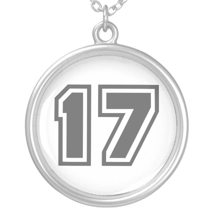 Number 17 necklace