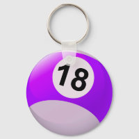 Number 18 Billiards Ball