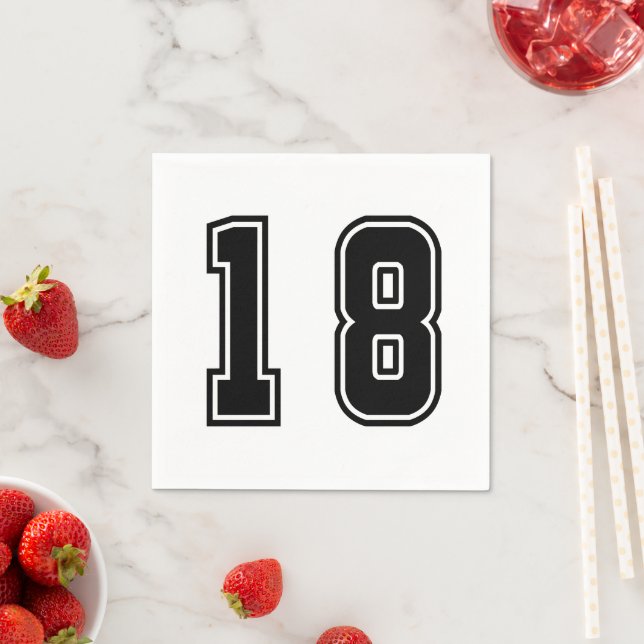 Number 18 napkins (Insitu)