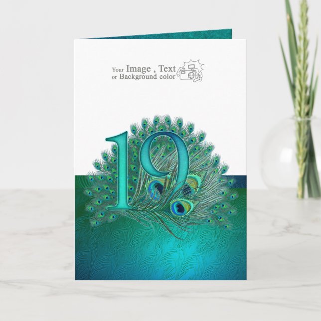 Number 19 / age / years / 19th birthday template (Front)