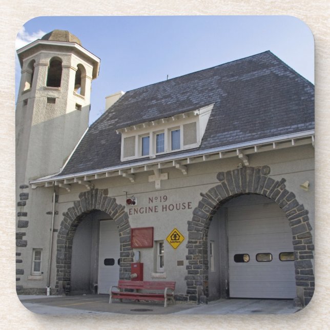 Number 19 Engine House in Washington, D.C. Beverage Coaster (Front)