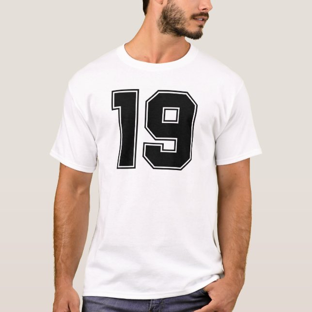 Number 19 front and backside print T-Shirt (Front)